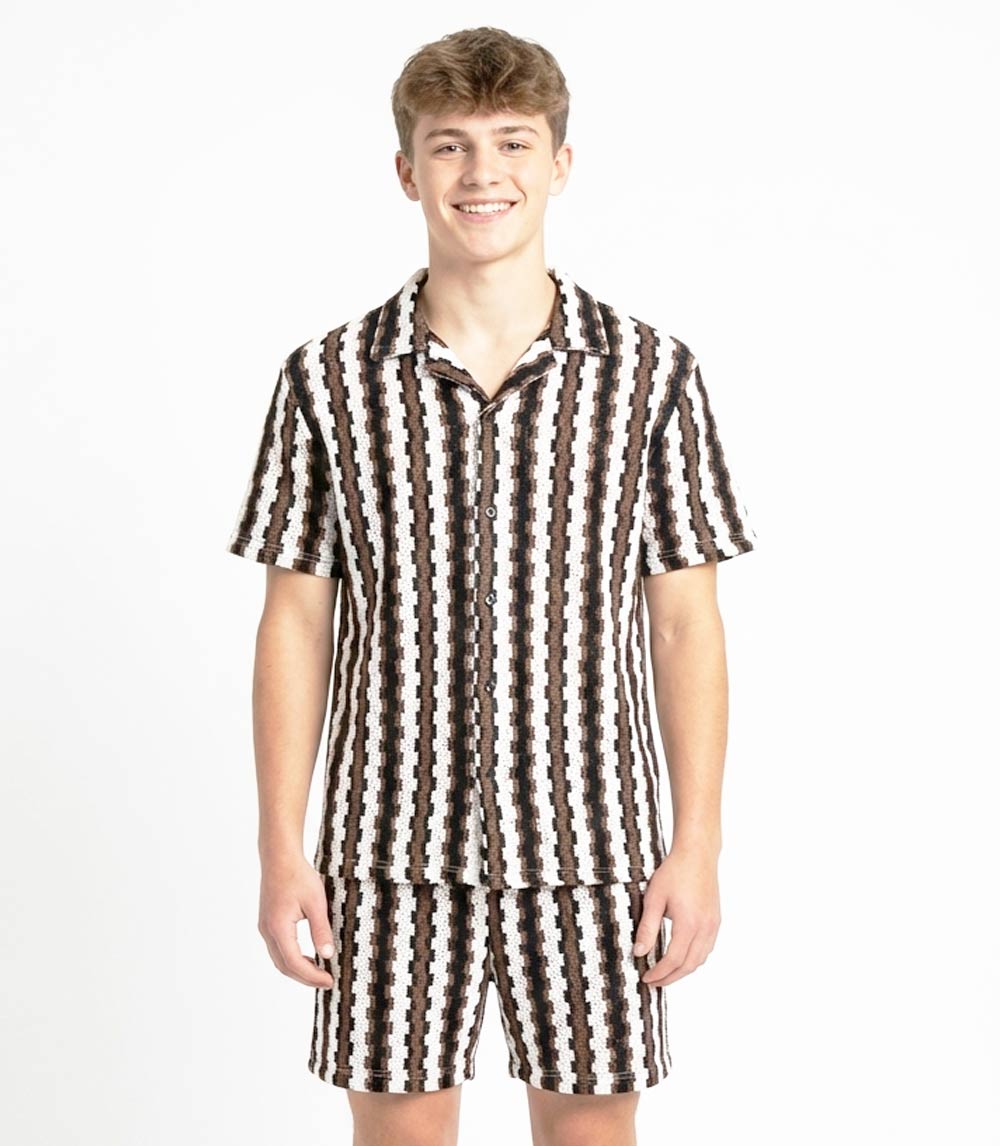 Conjunto corto tejido con cuello abierto para niño S1OPE - 1490702