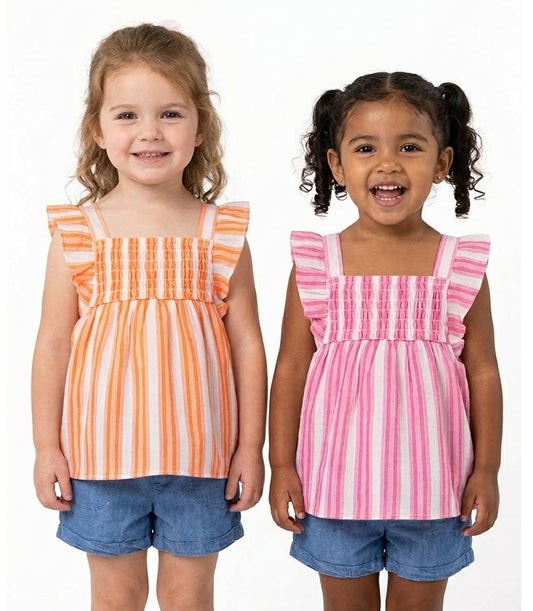 GIRLS PINK Woven Top and Denim Short Set - 2116801