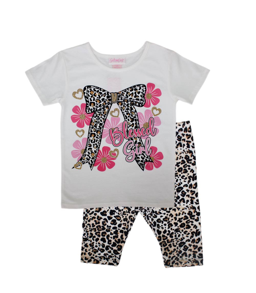 Conjunto de top y leggings estilo biker de Mama's Mini Pink para niña - 2294001