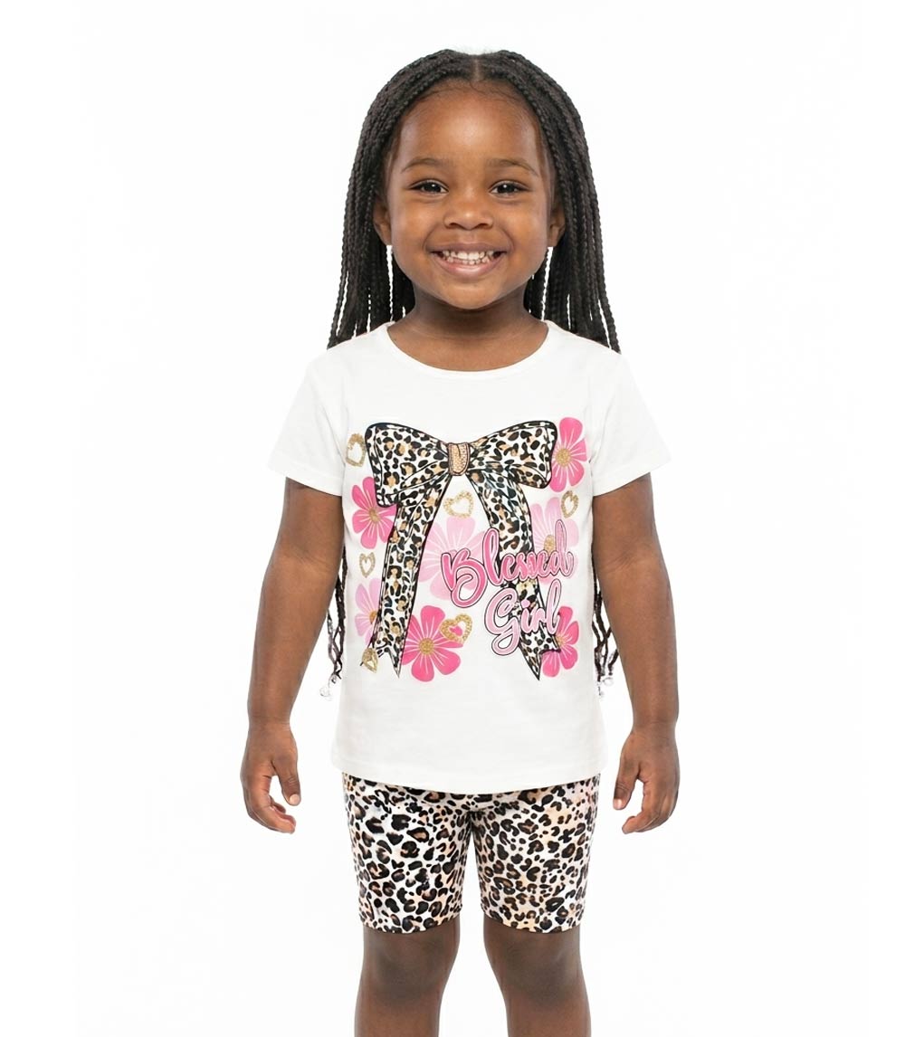 Conjunto de top y leggings estilo biker de Mama's Mini Pink para niña - 2294001