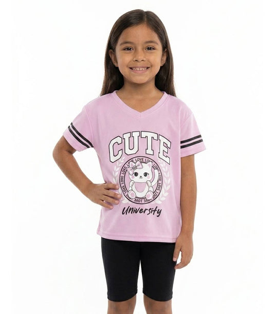 Conjunto de top y leggings estilo biker de Mama's Mini Pink para niña - 2294001