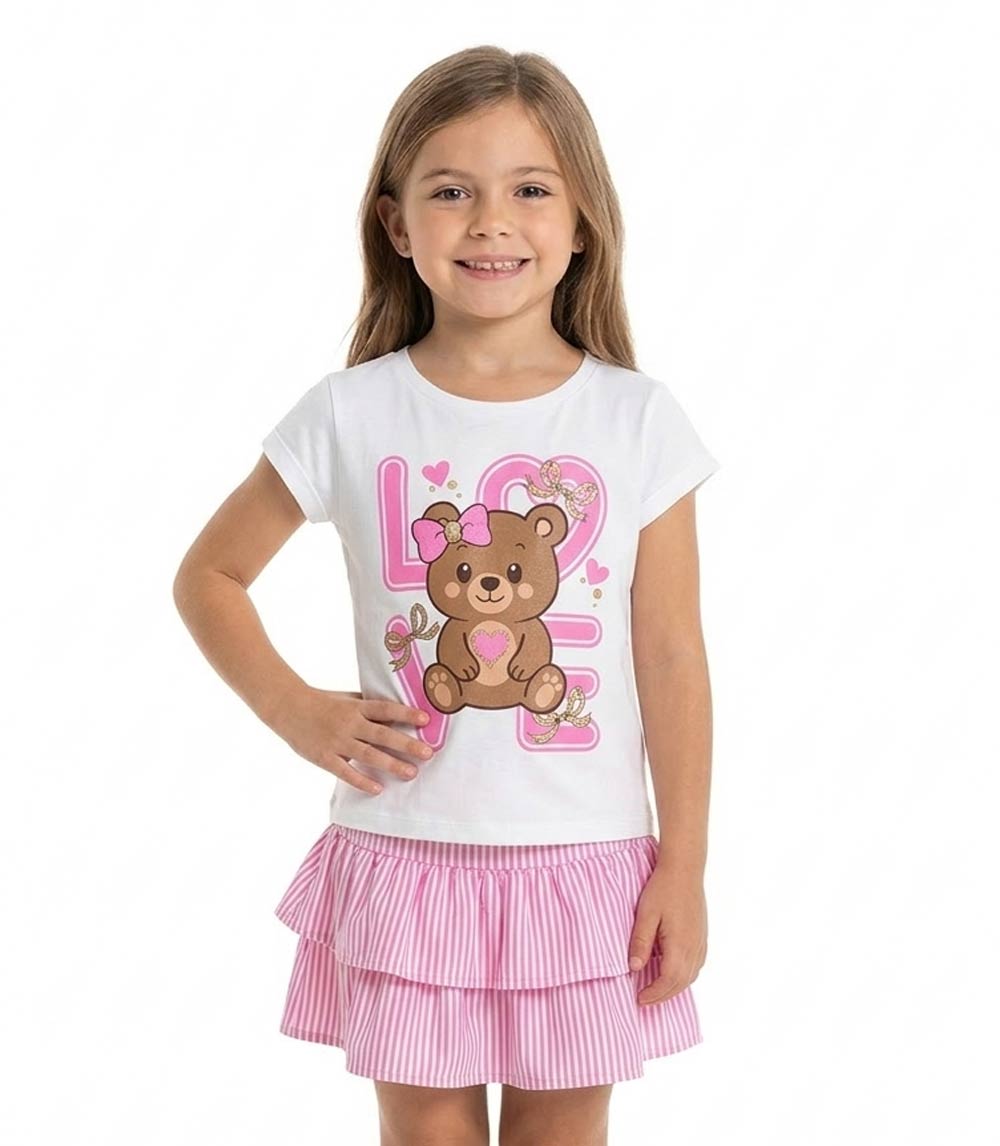 Girls Pink Vestido rosa con capucha para niña - 3289002