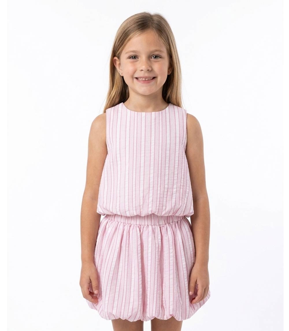 Girls Pink Vestido rosa con capucha para niña - 3289002