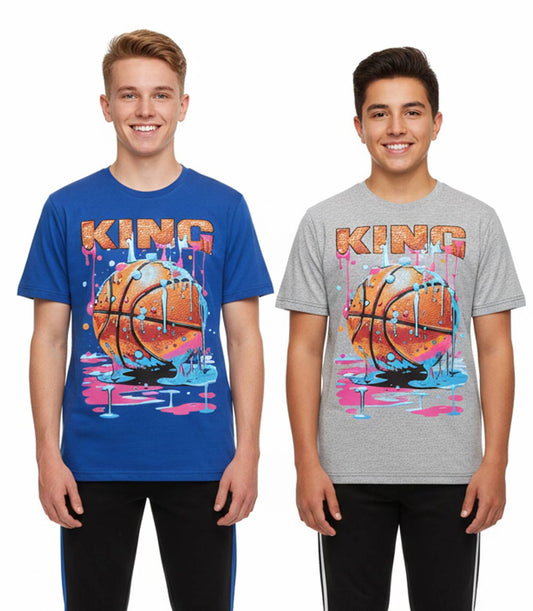 S1OPE King Basketball Drip Screen Top w Jogger Pant - 6244688