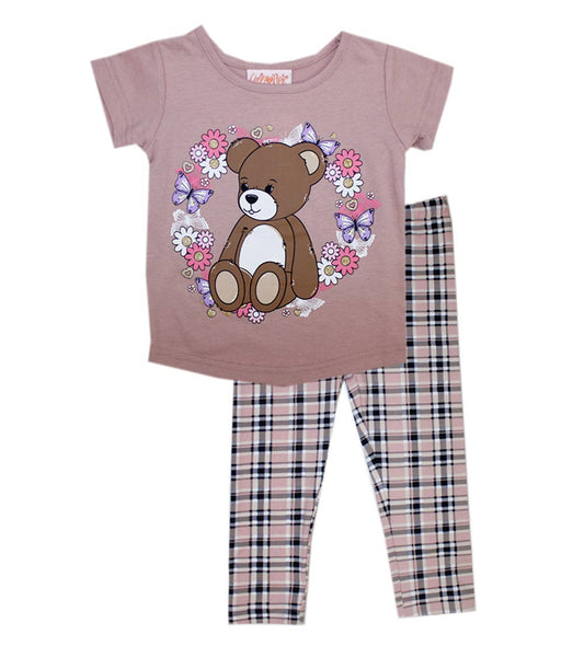 GIRLS PINK Teddy Bear Love Screen Top and Legging-6337401