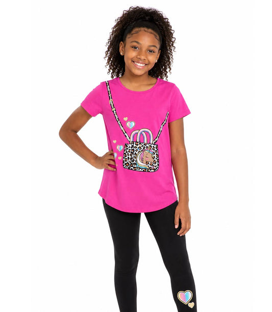 GIRLS PINK Diseño de Monedero y Unicornio en la blusa y pantalon leggings - 6387627