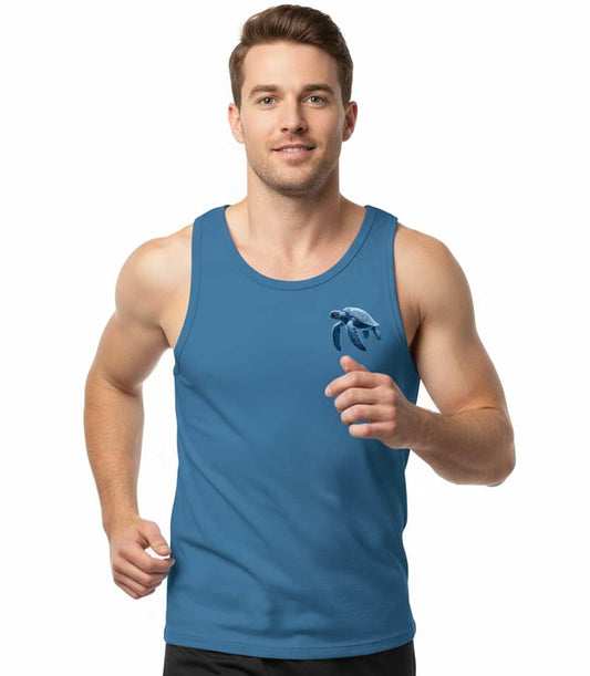 Camiseta de tirantes musculosa de alto rendimiento para hombre con estampado de peces - 7534609