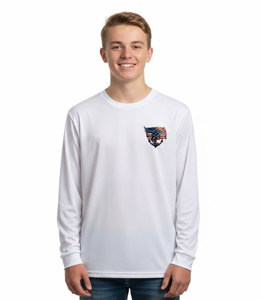 Camiseta de rendimiento para niños con estampado de pez marlín - 7665002