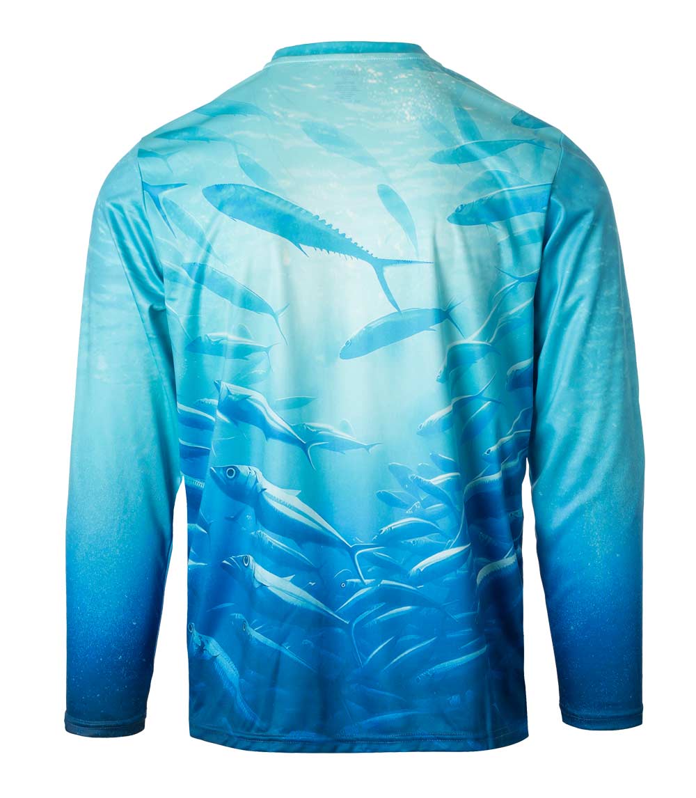 Men Performance L/S Top  Deep Sea Fish Design-7601609