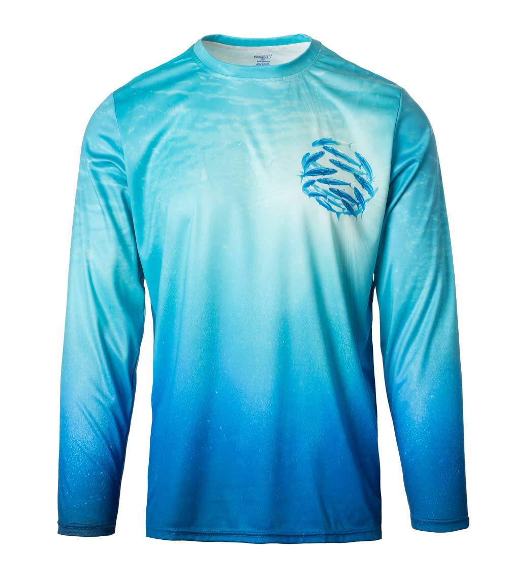 Men Performance L/S Top  Deep Sea Fish Design-7601609