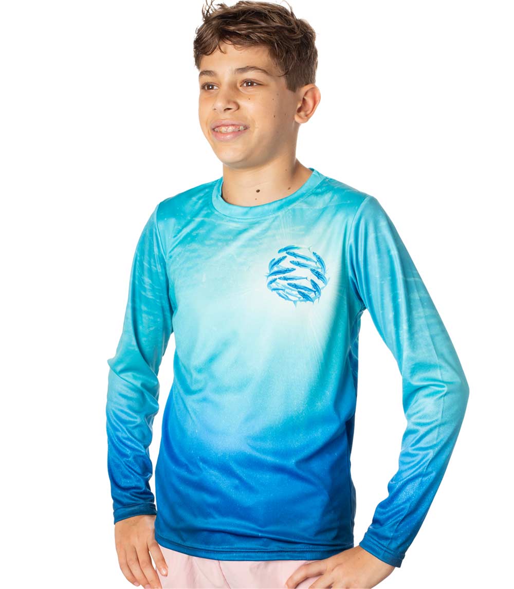 Boys Performance Top Deep Sea Fish Design-7601688