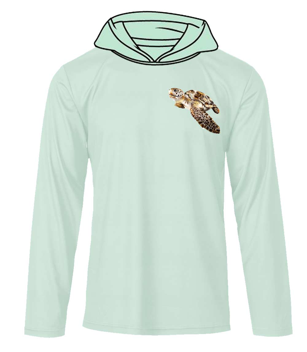 Boys Performance Hoodie Top Turtle Graphic-7613704