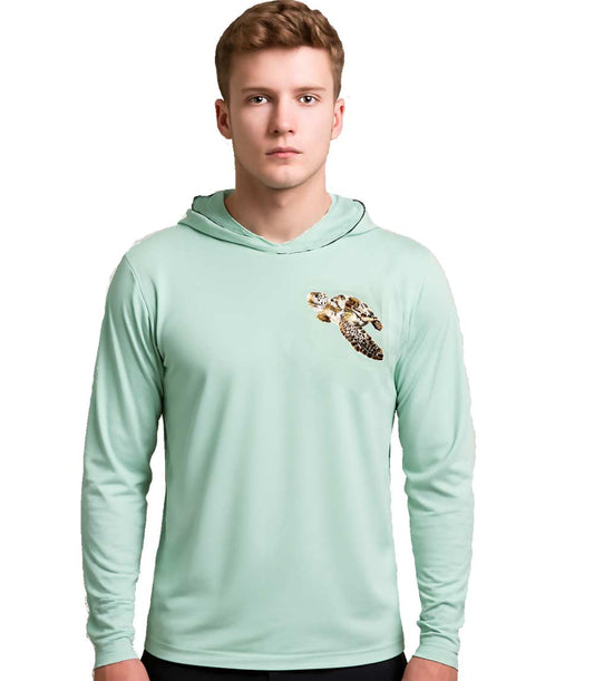 Men Performance Hoodie Top Turtle Graphic-7613709
