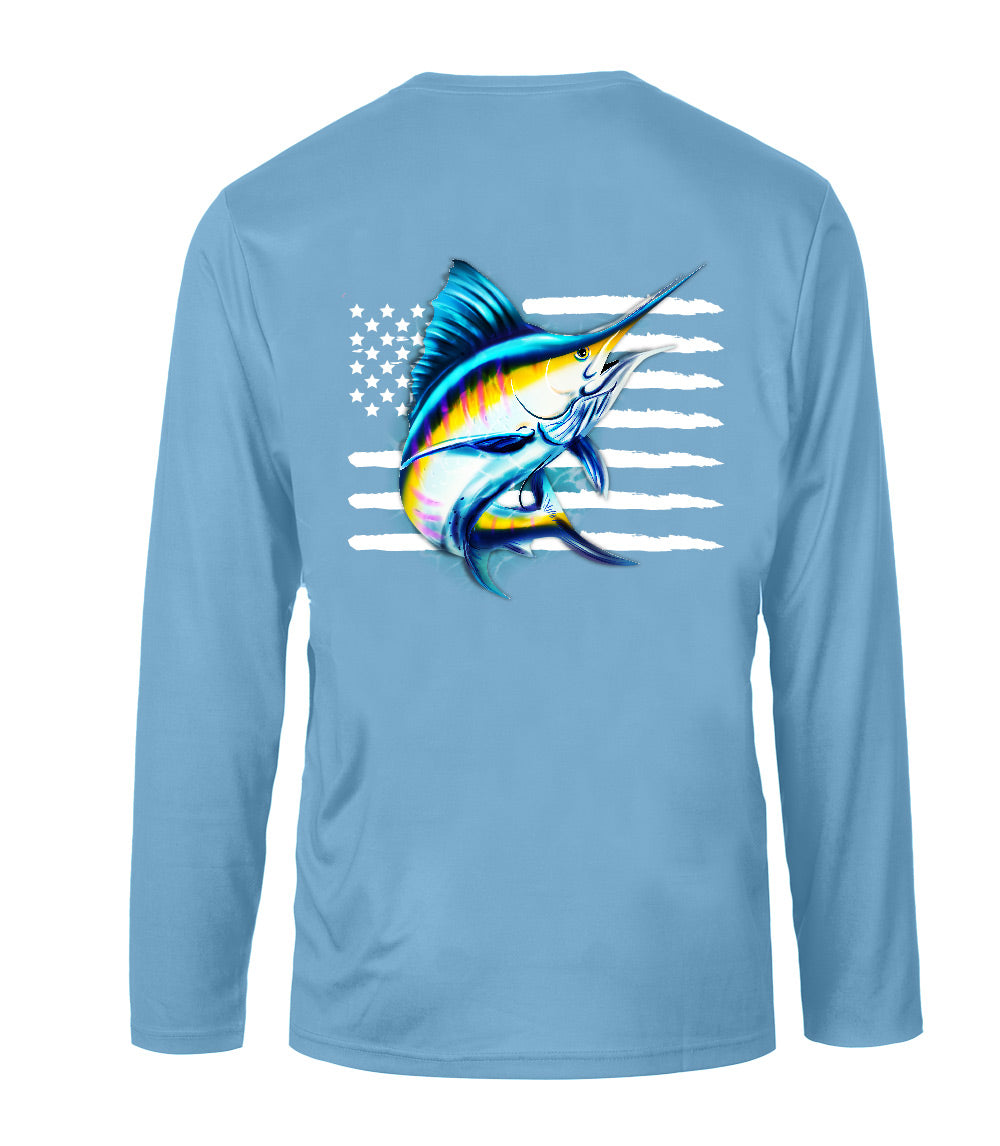 Boys Performance Top Marlin Fish Graphic-7617004