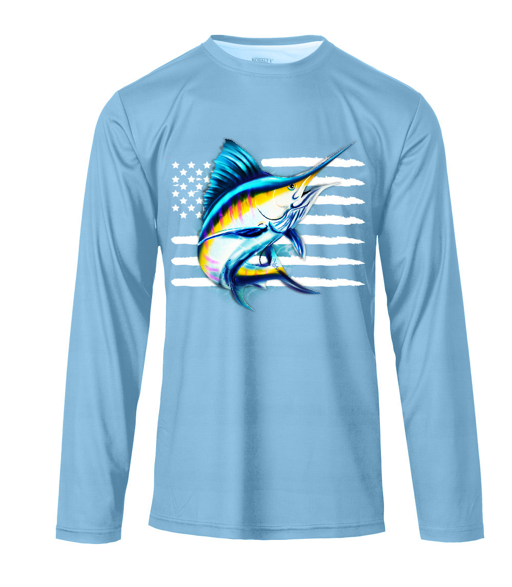 Boys Performance Top Marlin Fish Graphic-7617002