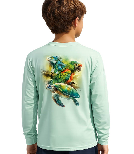 Boys Performance Top Tropical Wild Life Graphic-7619104