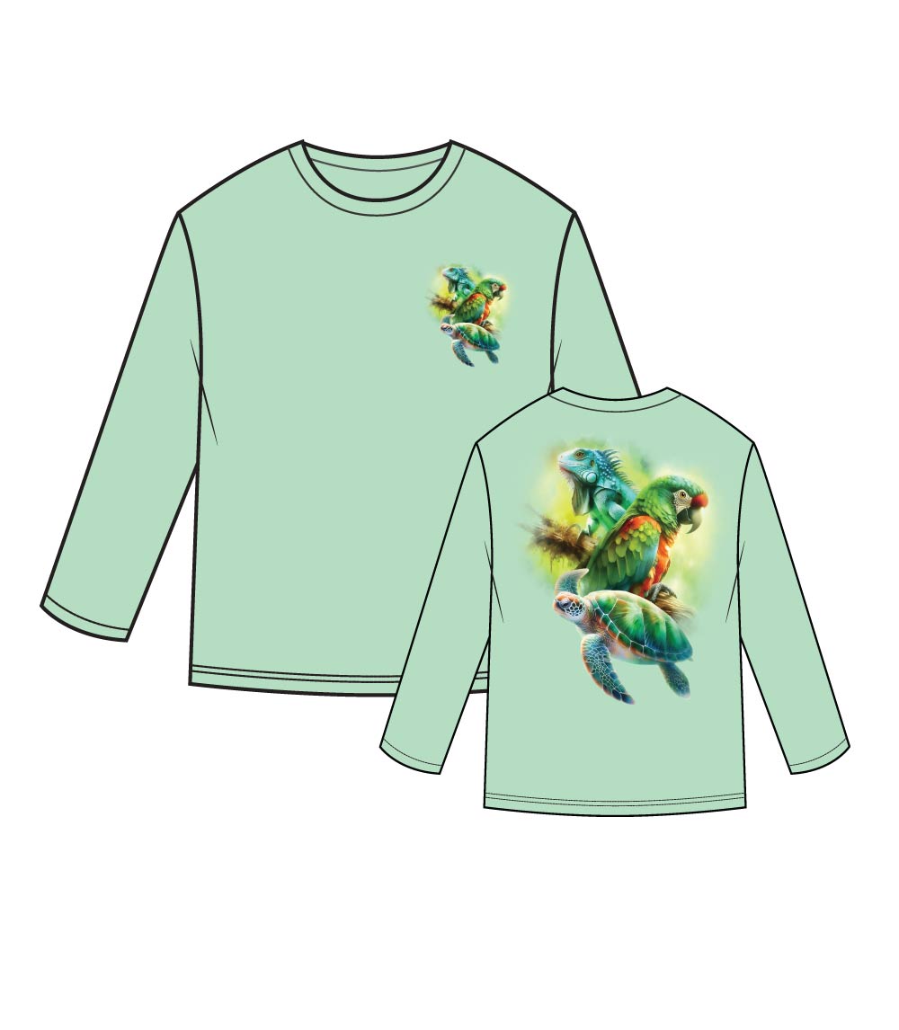 Camiseta de rendimiento para niños con estampado de pez marlín - 7617002