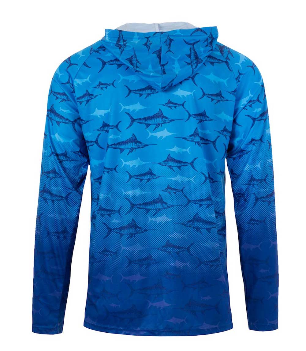 Boys Performance Hoodie Top Fish All Over Print-7623604