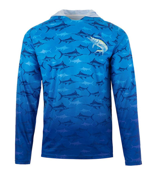 Boys Performance Hoodie Top Fish All Over Print-7623602