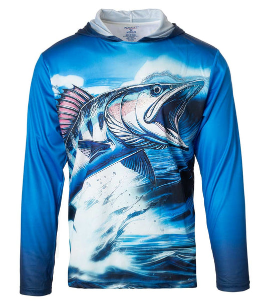 Men Performance Hoodie Top Fish Graphic-7632509