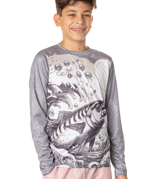 Boys Performance Top Fish Waves Design-7645302