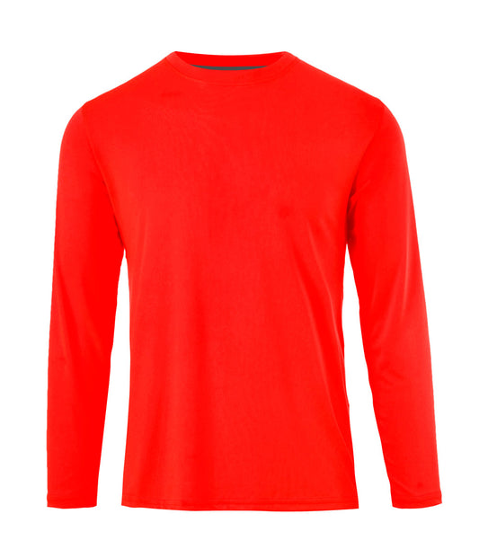 Boys Performance L/S Crew Neck Red - 7646602