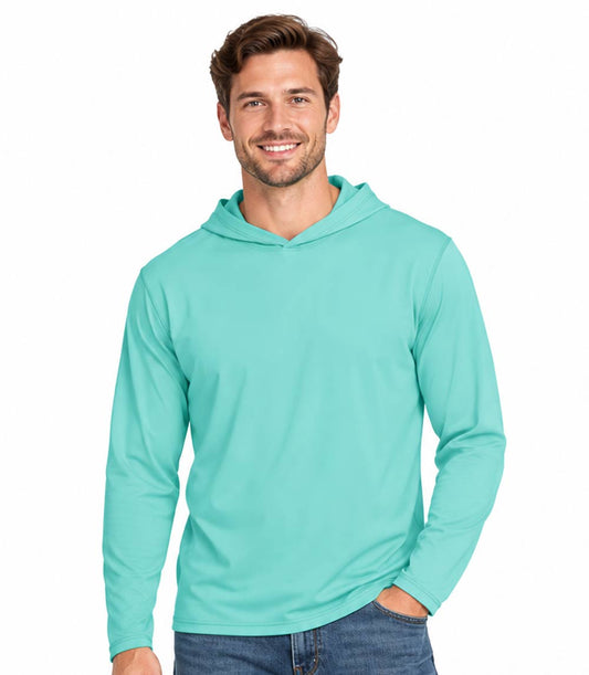 Performance Long Sleeve with Hoodie - Seafoam - 7653509