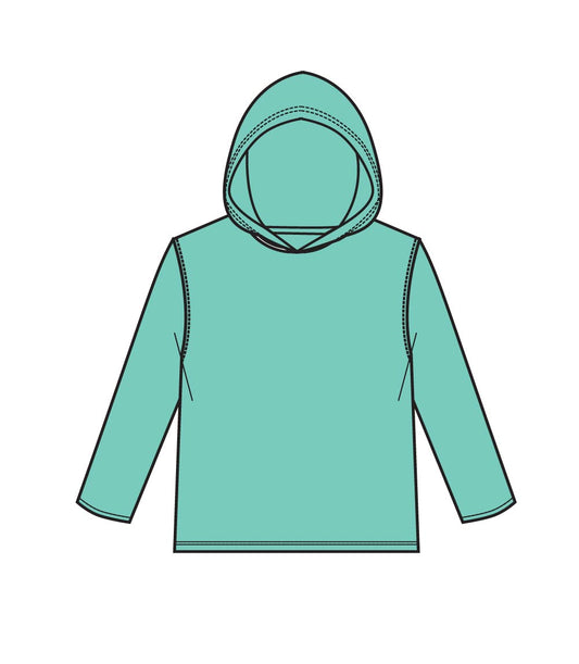 Performance Long Sleeve with Hoodie - Seafoam - 7653509