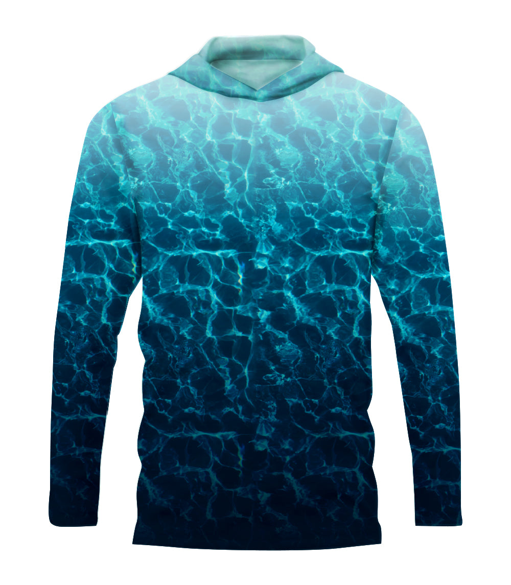 Men Performance Hoodie Top Ocean Printed Graphic-7655109