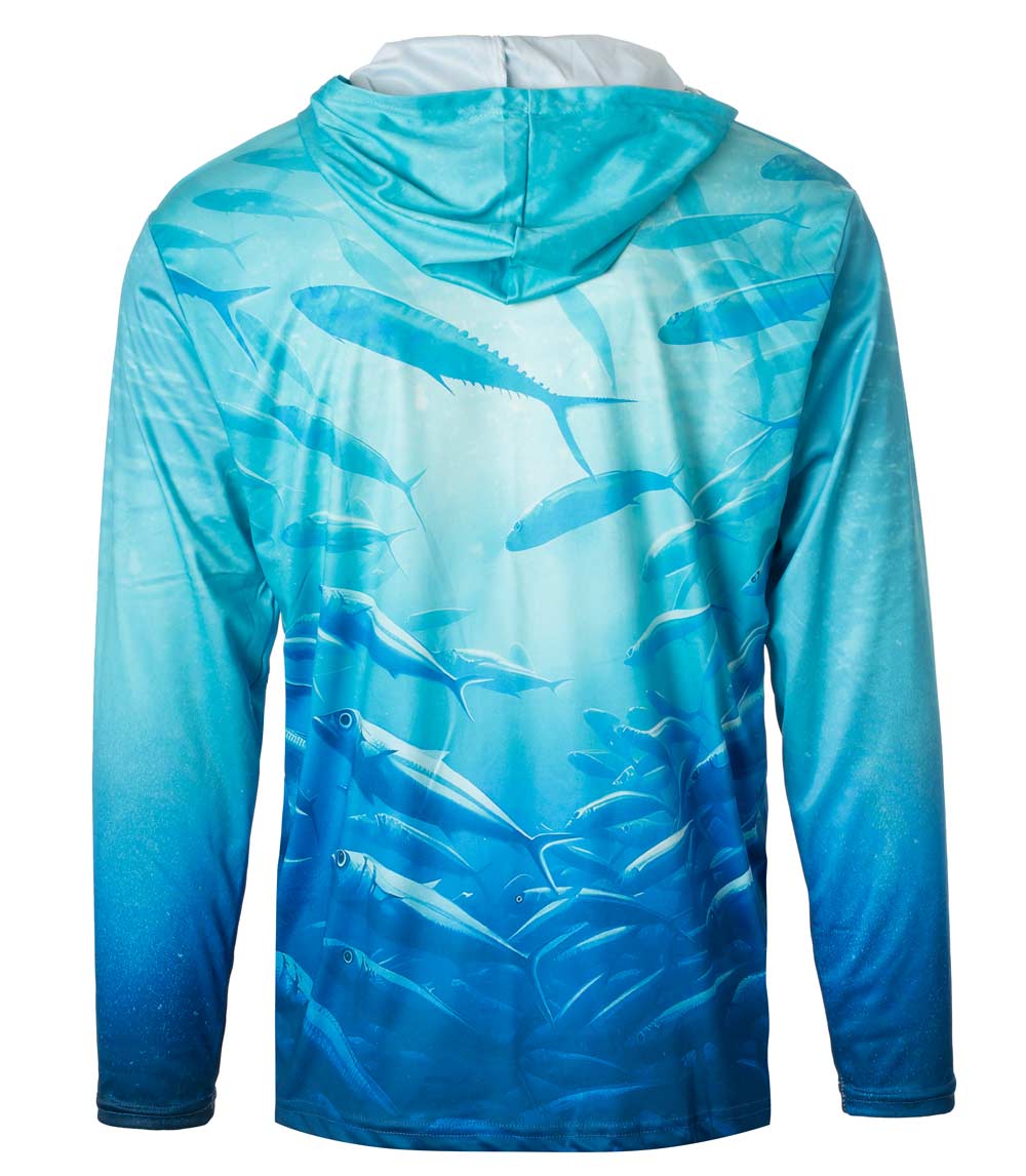 Men Performance Hoodie Top Deep Sea Fish Graphic-7662809