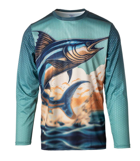 Boys Performance Top Marlin Fish Graphic-7665004