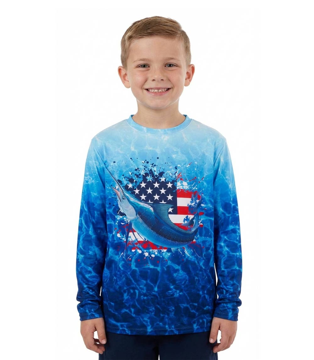 Boys Performance Top Marlin Fish Graphic-7672204