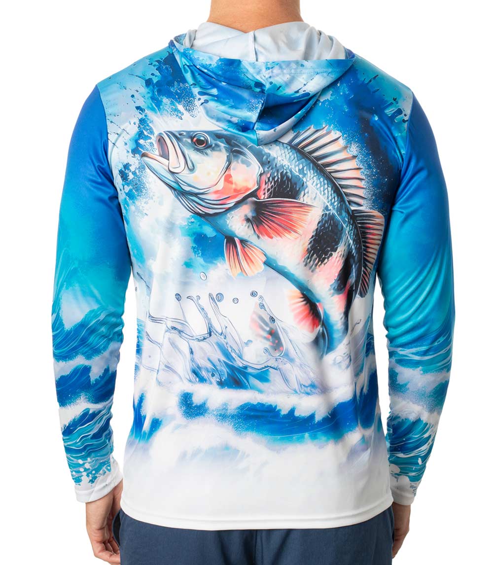 Men Performance Hoodie Top Fish Graphic-7683809