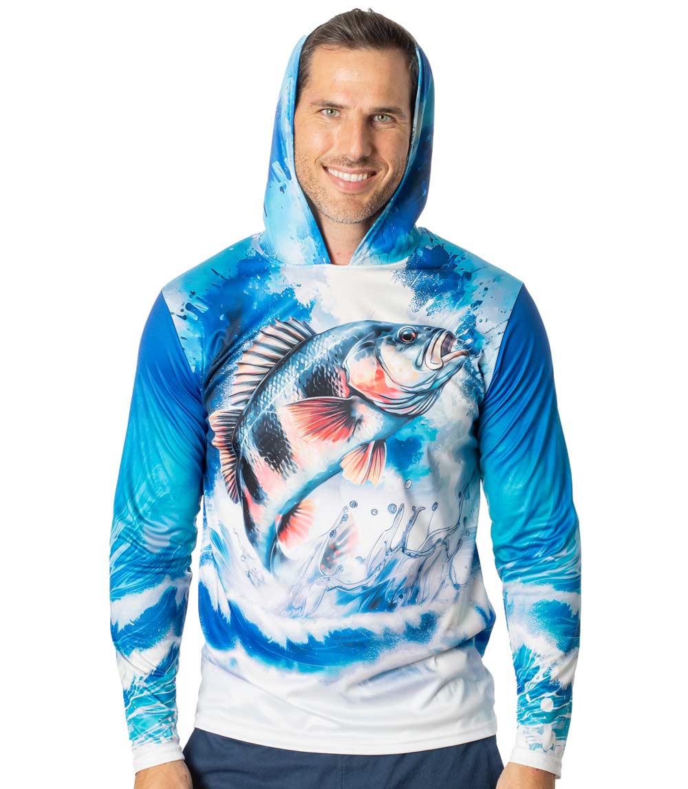 Men Performance Hoodie Top Fish Graphic-7683809