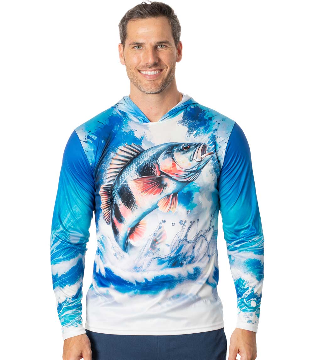 Men Performance Hoodie Top Fish Graphic-7683809