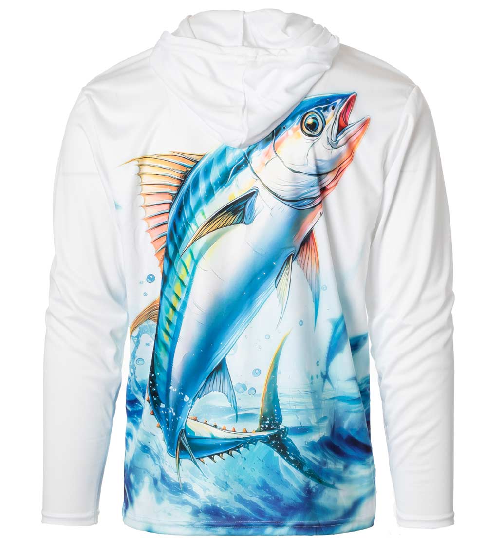 Men Rag LS Performance Hoodie Top Fish Graphic-7686209