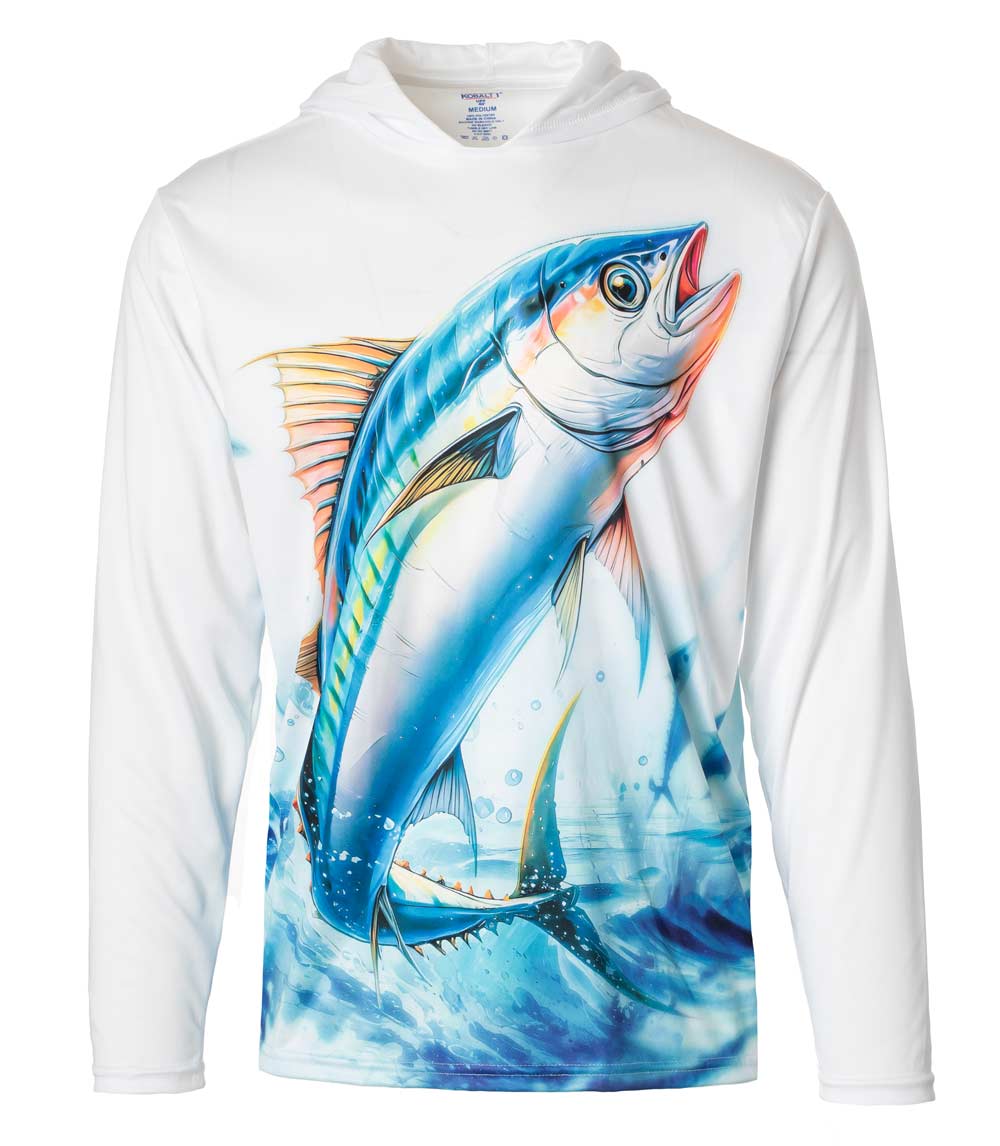 Men Rag LS Performance Hoodie Top Fish Graphic-7686209