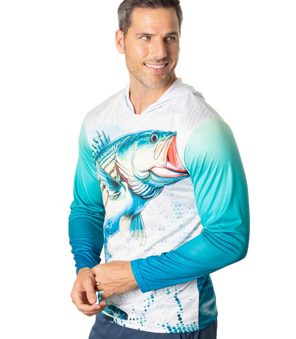 Men Performance Hoodie Top Fish Graphic-7691609