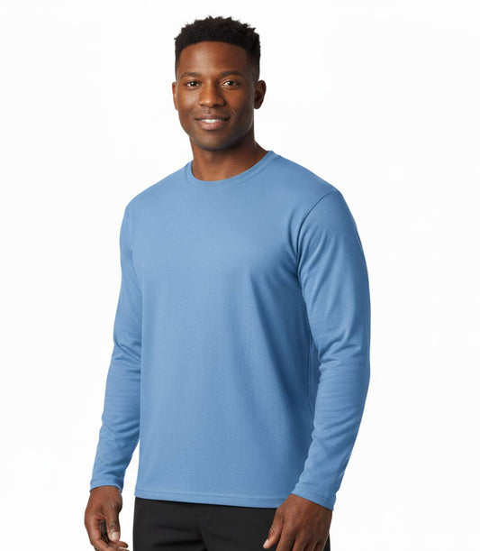 Adult Performance L/S Top Crew Neck Light Blue - 7692109