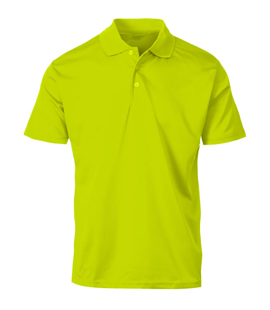 Men Performance Closed Mesh Polo Neon Green - 7721609