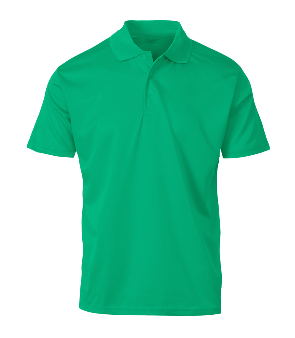 Men Performance Closed Mesh Polo Heather Green - 7765609