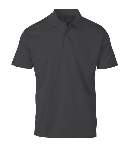 Men Performance Closed Mesh Polo Charcoal - 7787109