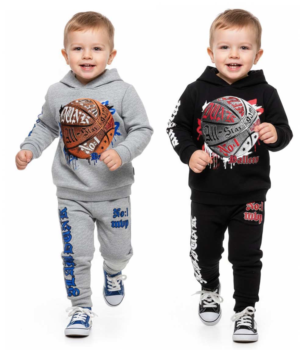 Toddler Boys All Star Basketball Hoodie & Jogger Set – S1OPE (Style 8157002)