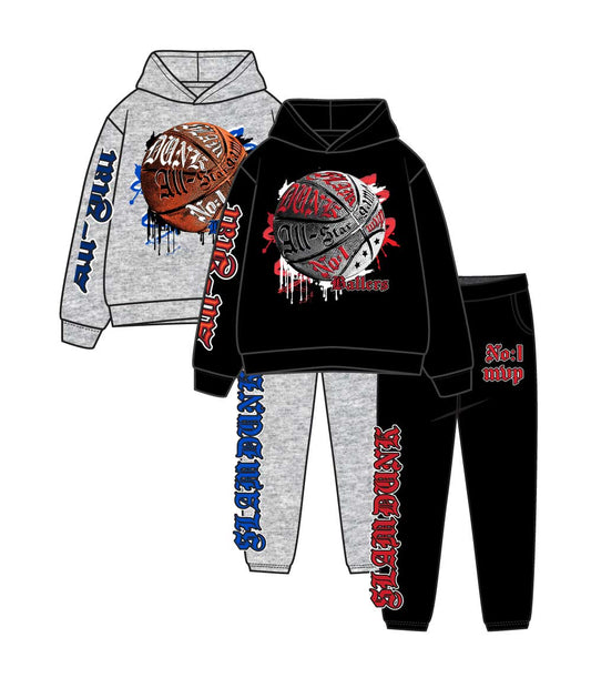 Boys 8-14 All Star Basketball Hoodie & Jogger Set – S1OPE (Style 8157088)