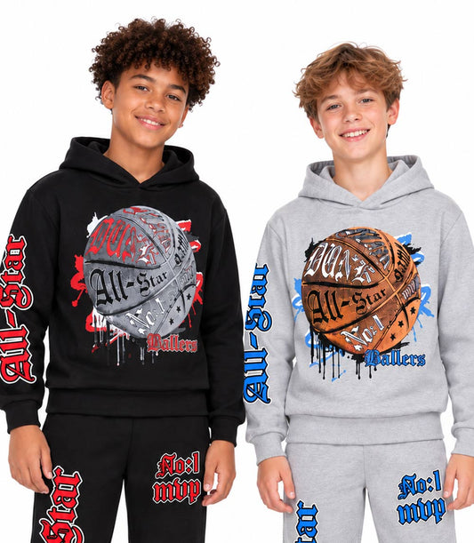 Boys 8-14 All Star Basketball Hoodie & Jogger Set – S1OPE 8157088