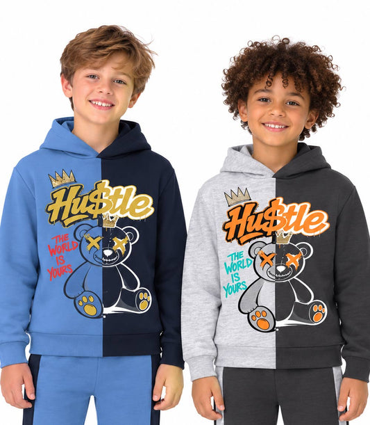 S1OPE Bear Hustle Pull On Hoodie Top & Jogger W Strapping Set – 8179304