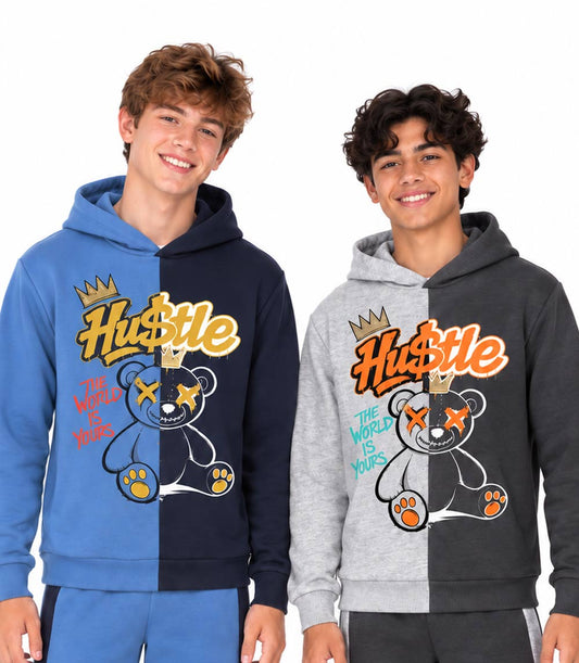 S1OPE Bear Hustle Pull On Hoodie Top & Jogger W Strapping Set – 8179388