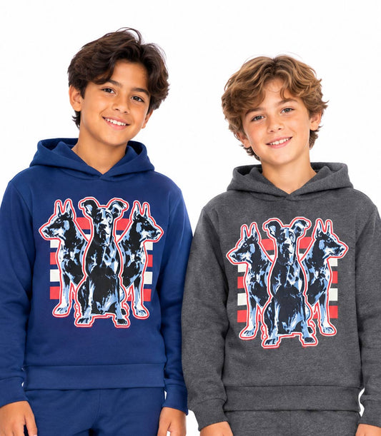 Boys 8-14 Doberman Hoodie & Jogger Set – S1OPE “Big Dog Energy” (Style 8185488)