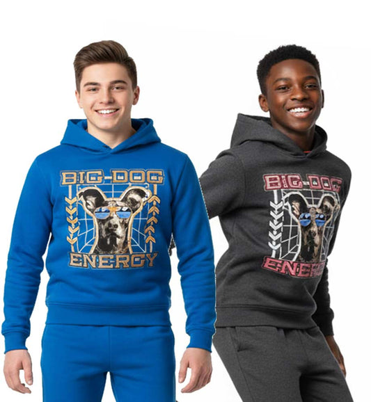 Boys 8-14 Doberman Hoodie & Jogger Set – S1OPE “Big Dog Energy” (Style 8128088)