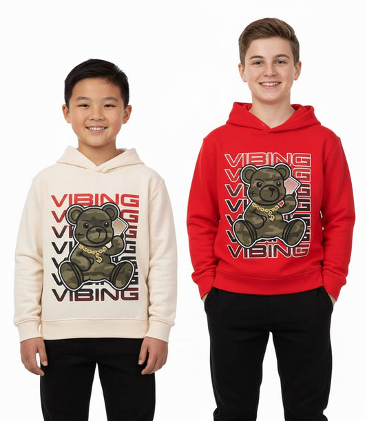 Boys 8-14 Bear Vibing Hoodie & Jogger Set – S1OPE (Style 8192988)